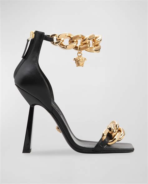 versace medusa jelly sandals|versace medusa chain leather sandals.